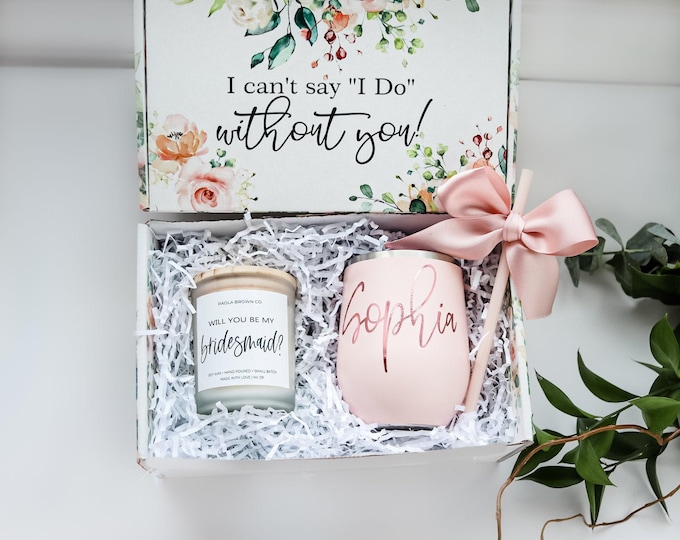 Bridesmaid Candle Gift Box Bridesmaid Proposal Candle box Personalized Bridesmaid Gift Ideas Bridesmaid Proposal Ideas Maid of Honor