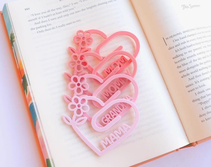 Personalized Bookmark, Acrylic bookmark, Custom Bookmark, for book lover, Gift For Book Lovers, page marker, Heart Shape Bookmark