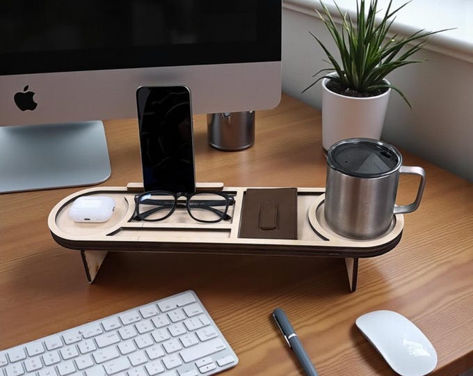 Desk Organizer, home office desk organizer, Dock Station, phone holder, boyfriend gift, husband gift, gift for him, wallet holder