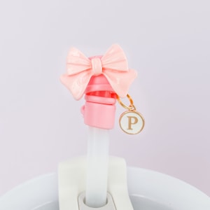 Coquette Straw topper, Coquette Tumbler Bow straw topper for stanley, tumbler Stanley accessories, bow Love Shack Fancy straw topper