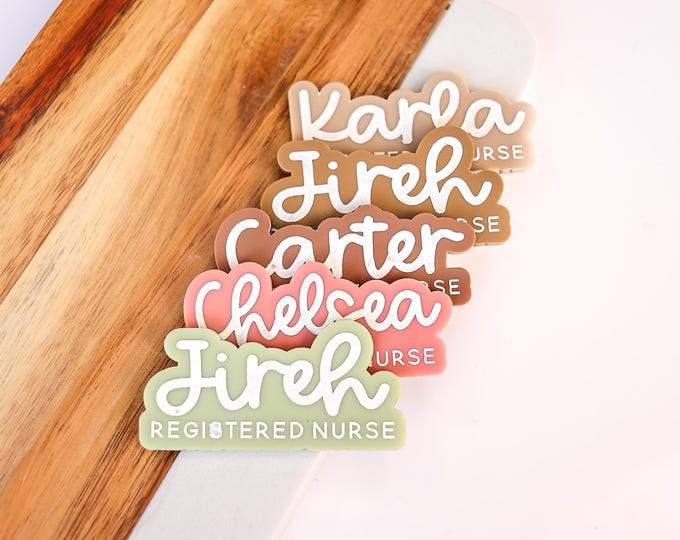 Custom Acrylic Name Tag, Magnetic Name Tags, Acrylic Name Badge Acrylic Nurse Badge Registered Nurse Name Tag, Teacher name tag