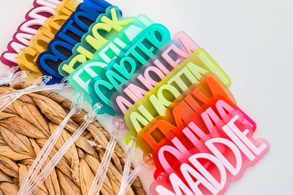 Backpack Name Tag | Backpack Name Keychain for kids | Personalized Name Tag | Diaper Bag Tag | Lunch Box Tag | Kids Tag | Custom Name Tag
