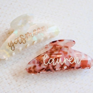 Minimalist Hair Claw, Personalized Acrylic Hair Claw  Hair Claw  Girlfriend Gift Bridesmaid Gift