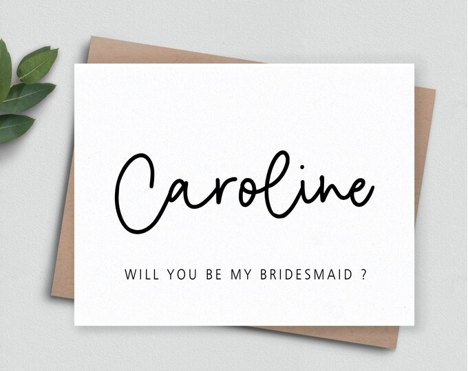 Bridesmaid Proposal Card, Custom Bridesmaid Proposal card
