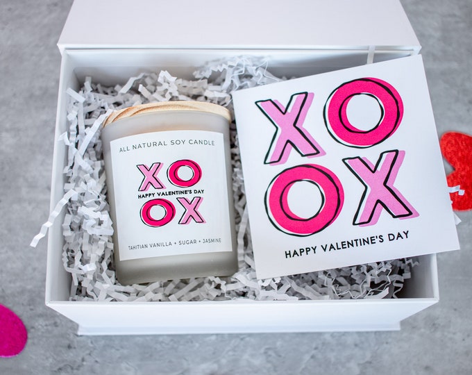 Valentines Candle gift Valentines Day Gift Box Idea Galentines Day Gift Box for Friend  Personalized Custom Name Wine tumbler friendship day