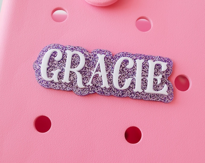 Personalized Bogg Bag Name Tag, Name Charm, Bogg Bag Accessories, Custom Bogg Bag Charm, Bogg Bag Tags, Custom Summer Accessory