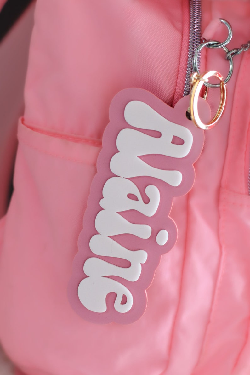 Backpack Tag Personalized Keychain for Kids Custom Name Tag Etsy