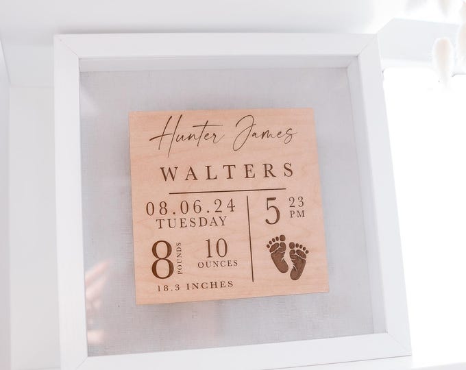 Personalized Baby Birth Stats Nursery Decor Sign