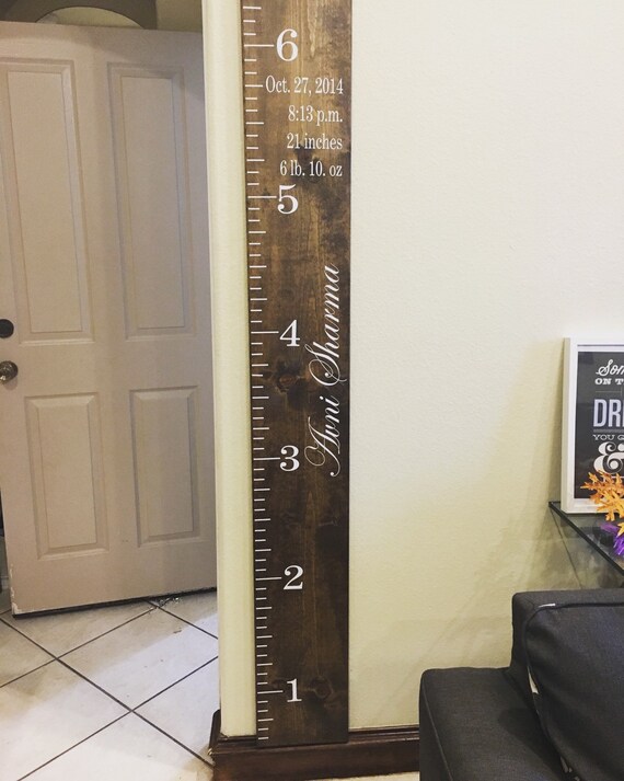 Wooden height chart kids height chart height chart for girls | Etsy