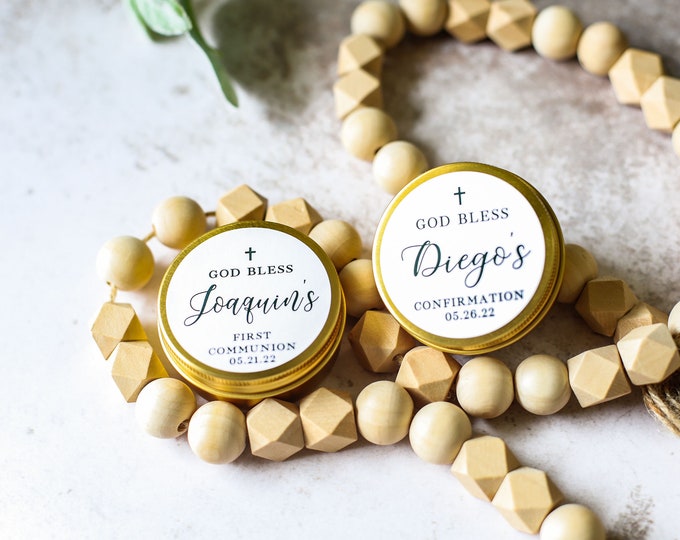 Baptism Candle Favors Confirmation Favors 12 Christening Favors for Guest Christian Candle Favor - Baptism party favor, baptism candle favor