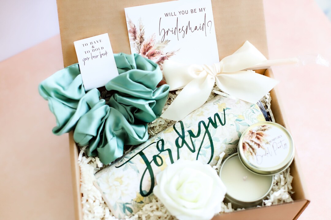 Sage Bridesmaid Proposal Gift Sage Wedding Pampas Wedding Etsy