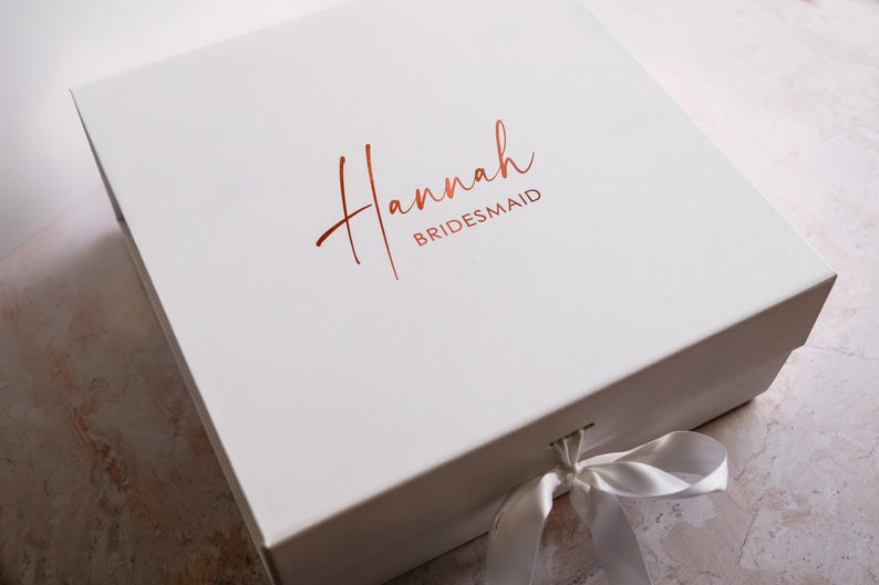Magnetic Box White or Black, Gift Box Bridesmaid Empty Gift Box Proposal Magnetic Box |Bridesmaid Box| Maid of Honor Gift Box| strong Box image 3