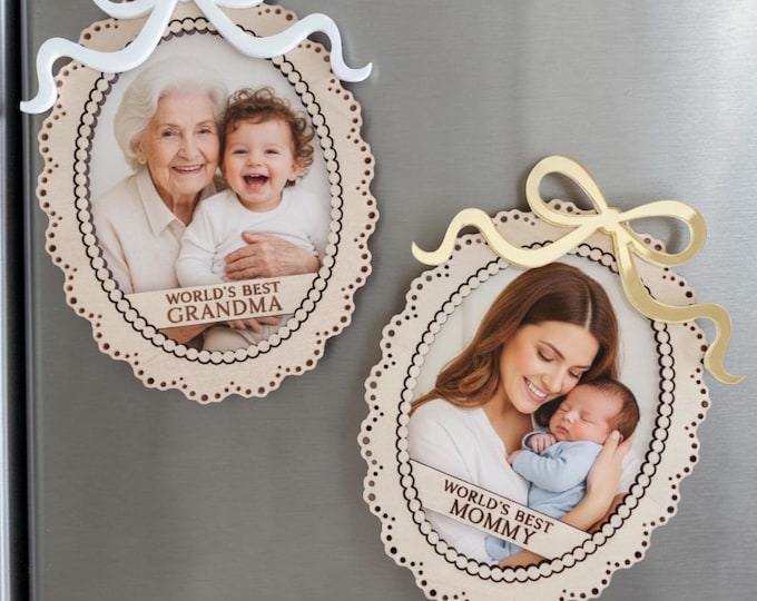 Mother in law gift, Personalized Mother’s Day Photo Ornament, Custom Mom Gift, Grandma Gift, Heirloom Frame, Baby Picture Gift, Heirloom