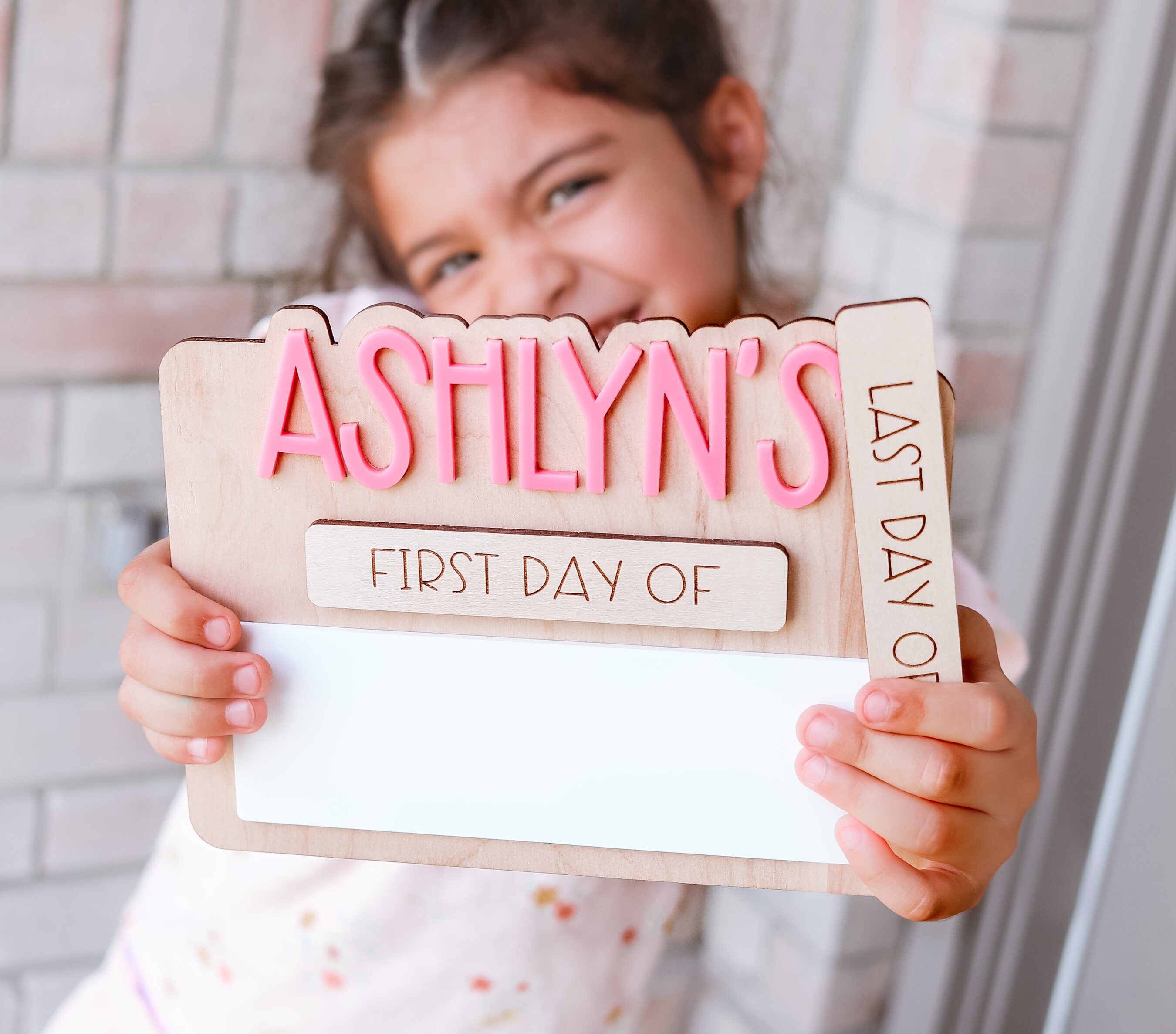 Personalized First and Last Day of School Sign, Back To School, Reusable Erasable School Sign, Preschool Kindergarten First Day Prop 2023