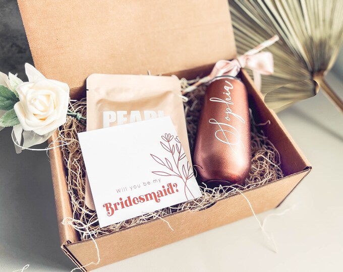 Earth Colors Wedding, boho pampas wedding, sage, jelly mask gift, selfceare box gift, Bridesmaid Proposal Box, Terracota Wedding