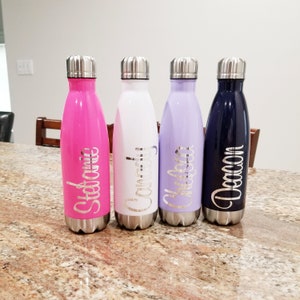 Personalized Water Bottle- custom Stainless Steel Water Bottle-   Bridesmaids Gift- Bachelorette Party Favor girlfriend team office gift