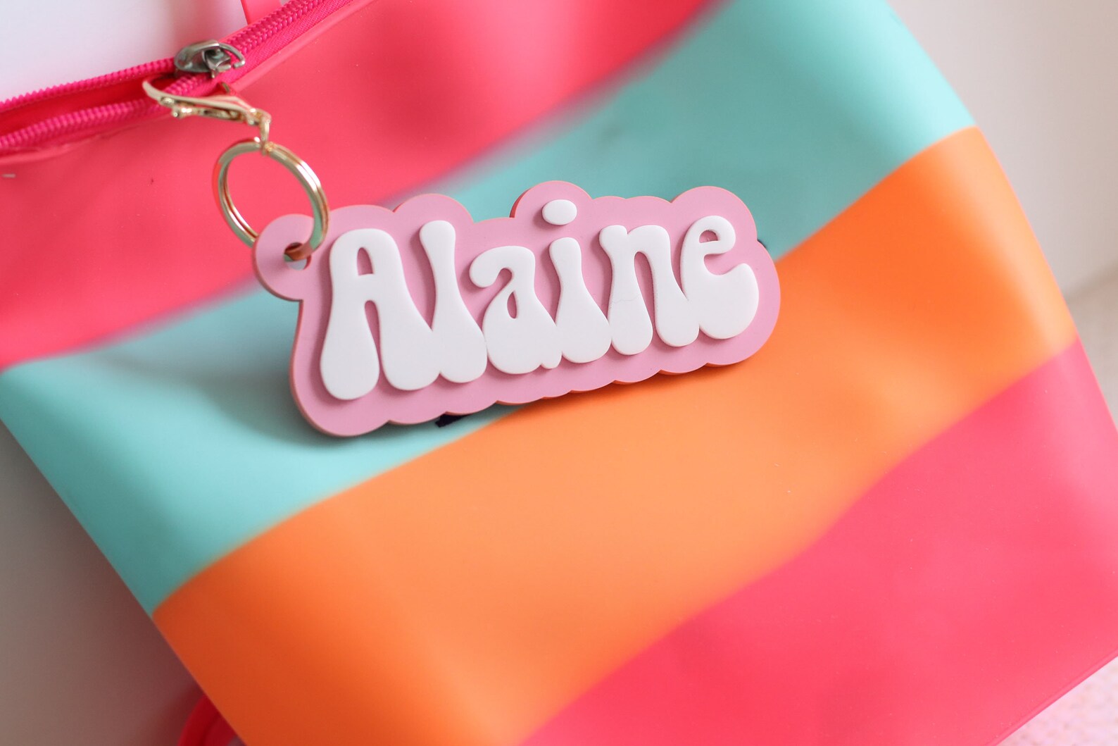 Backpack Tag Personalized Keychain for Kids Custom Name Tag Etsy