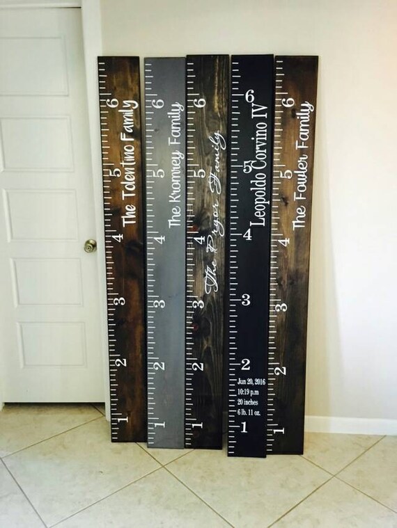 Wooden height chart kids height chart nursery decor family Etsy