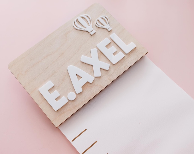 Personalized Growth Chart, Kid's Room Decor, Height Ruler, Christmas hosting gift, grandkids gift, height chart