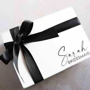 Magnetic Box White or Black, Gift Box Bridesmaid Empty Gift Box Proposal Magnetic Box |Bridesmaid Box| Maid of Honor Gift Box| strong Box image 4