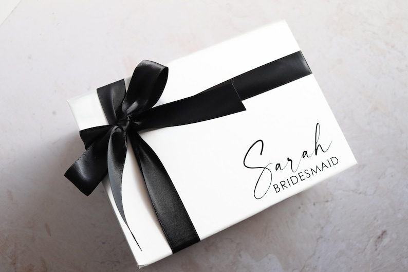 Magnetic Box White or Black, Gift Box Bridesmaid Empty Gift Box Proposal Magnetic Box |Bridesmaid Box| Maid of Honor Gift Box| strong Box image 4