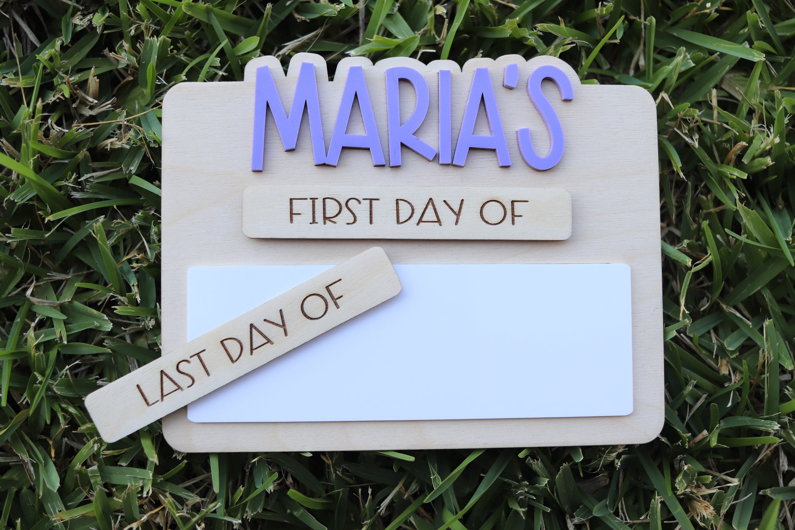 Personalized First and Last Day of School Sign, Back To School, Reusable Erasable School Sign, Preschool Kindergarten First Day Prop 2023