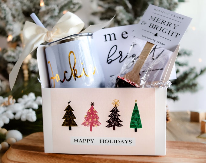 Coffee Mug Gift, Coffee Cup Gift, Christmas Box, Christmas gift set, christmas gift box, Personalize Wine Tumbler gift for her  Gift for him