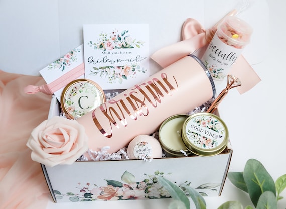 Bridesmaid Gift Box Bridesmaid Box Set Bridesmaid Proposal Box Rose Gold Wedding wedding Party Gifts Will You Be My Bridesmaid Gifts Etsy