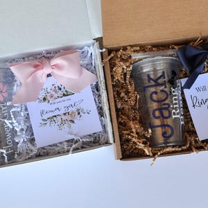 Ring Bearer Gift Box Set, Ring Bearer Box, Ring Security Gift Box, Junior Groomsman Gift, Will You Be Our Ring Security Proposal Box,