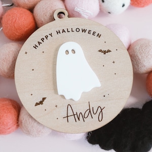 Halloween Basket Tag, Halloween Tags, Halloween Basket, Boo Basket Tag, Halloween Party favors, Halloween Treat Bag Tag, Ghost Name Tag