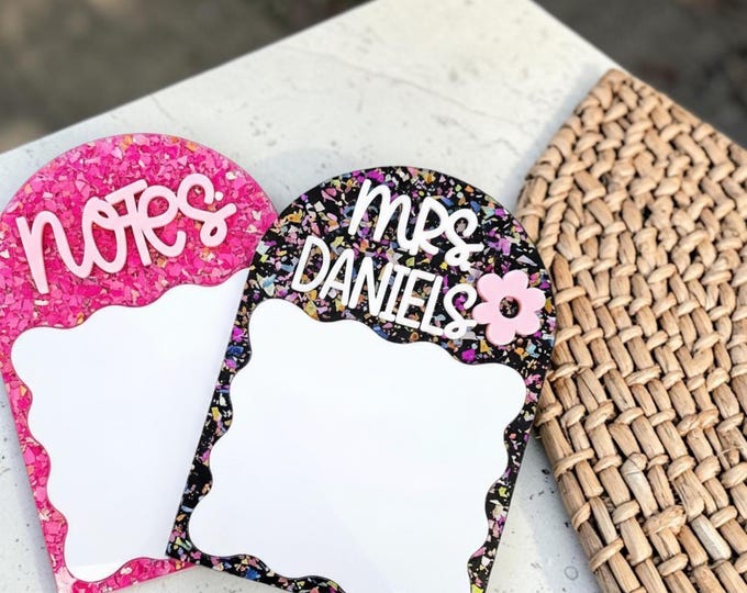 Personalized Teacher Dry Erase Notepad, Custom Teacher Gift, Reusable Whiteboard Note Pad, Teacher Appreciation Gift, Classroom Desk Gift