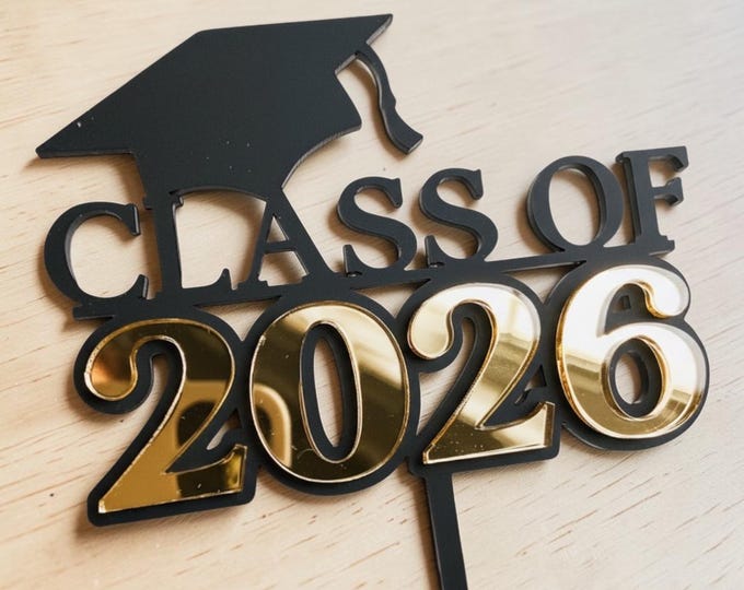 Graduation cake topper, 2026 Custom Graduation Cake Topper, Class of 2026 Cake Topper, 2026 Graduation Cake Topper, GRADUATE Cake Topper