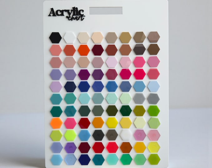 Acrylic Color Chart Template – LightBurn File & SVG | Laser Cut Acrylic Display | Color Sample Holder | Laser File Instant Download
