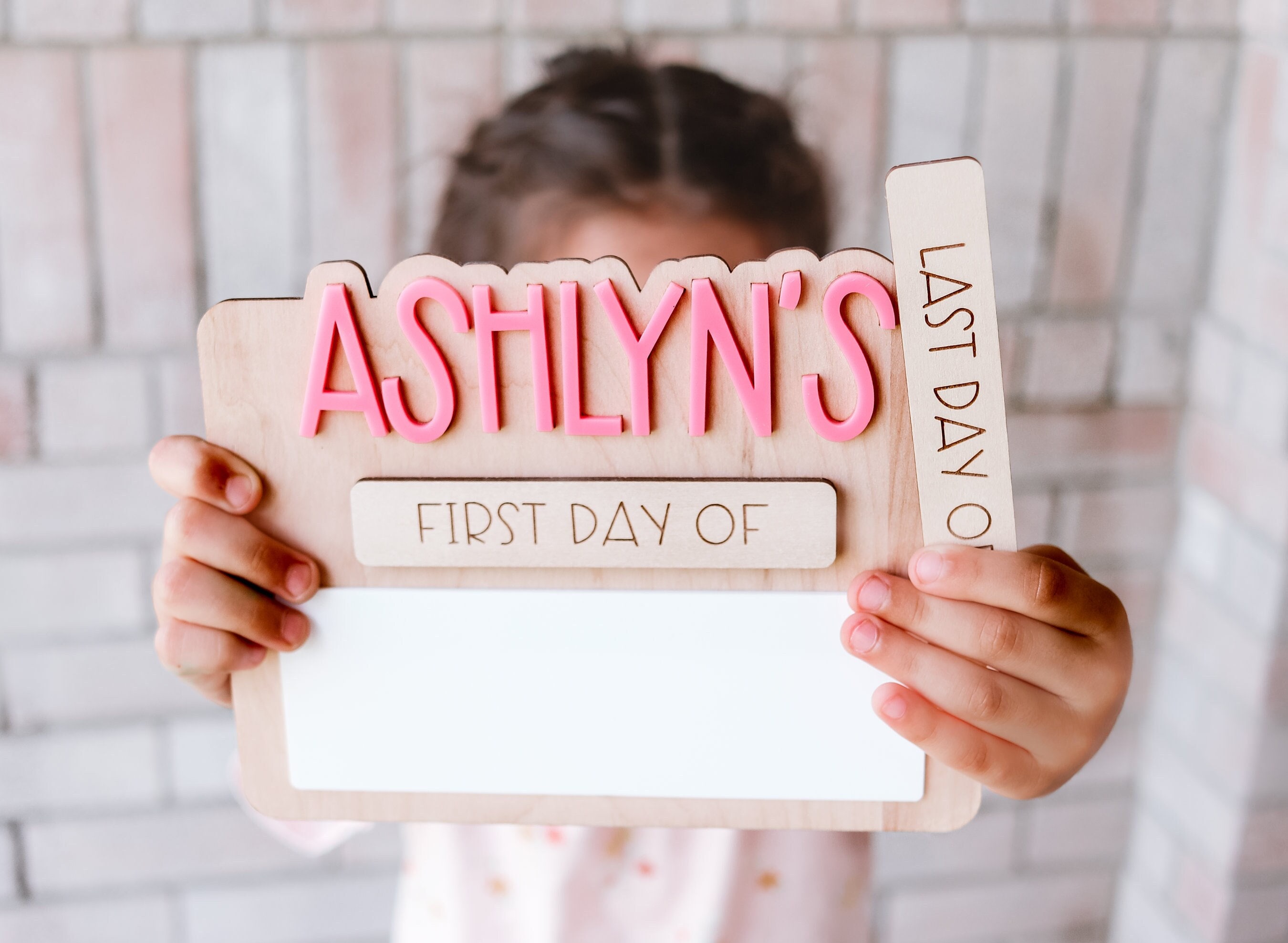 Personalized First and Last Day of School Sign, Back To School, Reusable Erasable School Sign, Preschool Kindergarten First Day Prop 2023