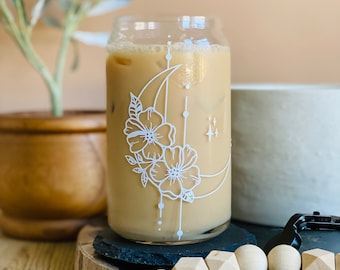 Beer Can Glass Coffee | IG Glass Cup | Beer Can Glass | Iced Coffee Glass | Gifts Under 20 | Coffee Glass | Soda Can Glass | Moon Glass cup
