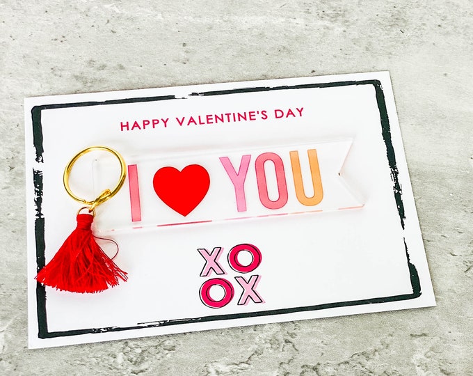 Valentines Day Gift, I love you gift, valentines day gift idea, galentines day gift, friendship say gift,  I Love you keychain,