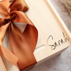 Bridesmaid Wooden Proposal Box, Engraved WITH NAME, Bridesmaid Gift Box ...