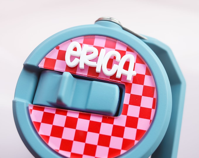 IceFlow Tumbler Name Plate for IceFlow Flip Straw Cup 30 oz Topper Tumbler Tag Gift back to school  water bottle labels kids water bottle
