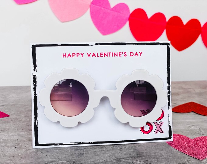 Valentines day gift for kids, flower shape sunglasses for kids