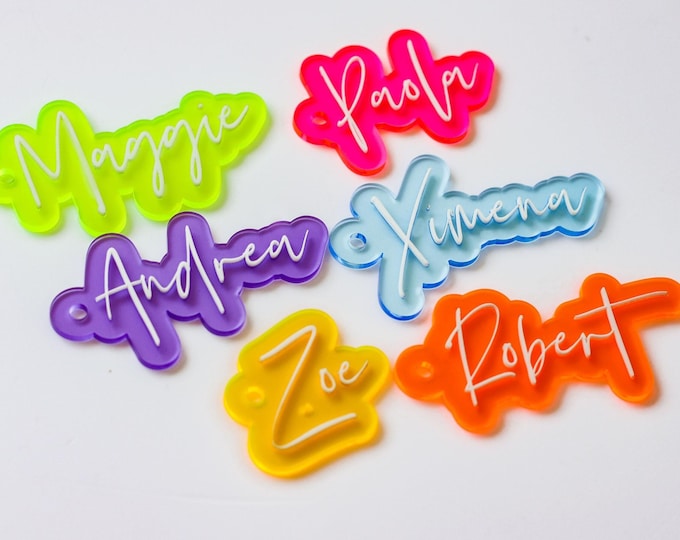 Personalized Keychain | backpack tag | Backpack Keychain | Acrylic Name Tags | Acrylic Tag | Personalized Name Tag | Kids Name Tags Bag Tag