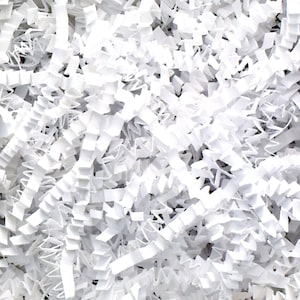 White Gift Basket Shred Crinkle Paper Grass Filler, Shredded paper