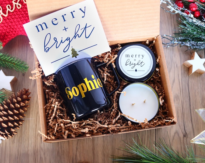 Christmas Box, Christmas gift, long distance Christmas gift, Christmas gift set, christmas party gift,  personalized gift, custom cup
