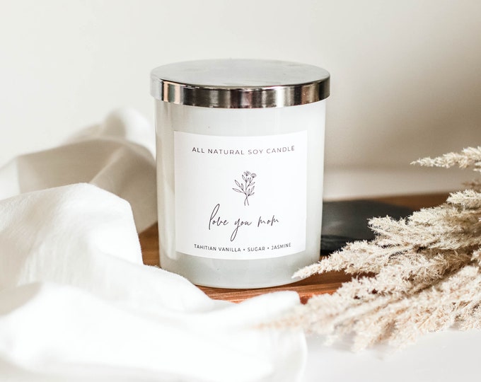 Mother's Day Candle | Mom Candle | I love you mom Candle | Mother's Day Gift | Mom Birthday Gift | Mother in law birthday gift