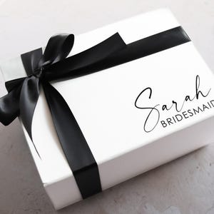 Magnetic Box White or Black, Gift Box Bridesmaid Empty Gift Box Proposal Magnetic Box |Bridesmaid Box| Maid of Honor Gift Box| strong Box image 9