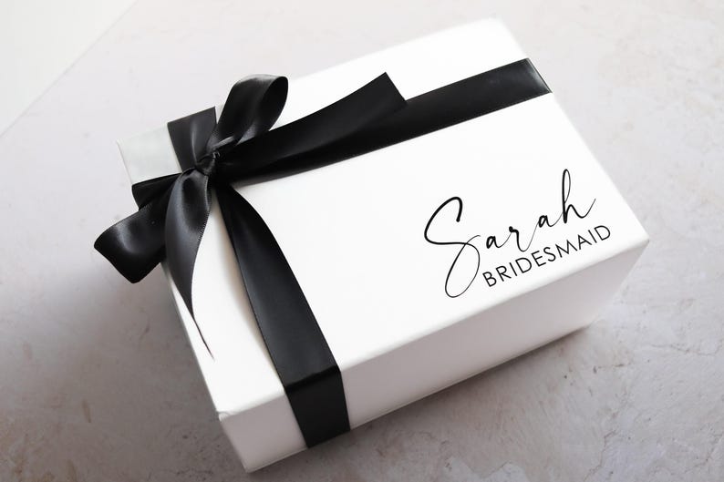 Magnetic Box White or Black, Gift Box Bridesmaid Empty Gift Box Proposal Magnetic Box |Bridesmaid Box| Maid of Honor Gift Box| strong Box image 9
