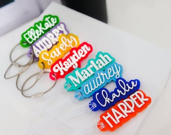 Custom Name Water Bottle Tag, Backpack Name Tag, Lunch Bag Tag, Diaper Bag Tag, Kids Personalized Bottle tag, School Name Label for bottle