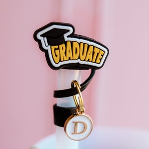 Straw topper, Graduation gift personalized Straw topper,  straw hat, stanley straw topper, soft silicone topper,