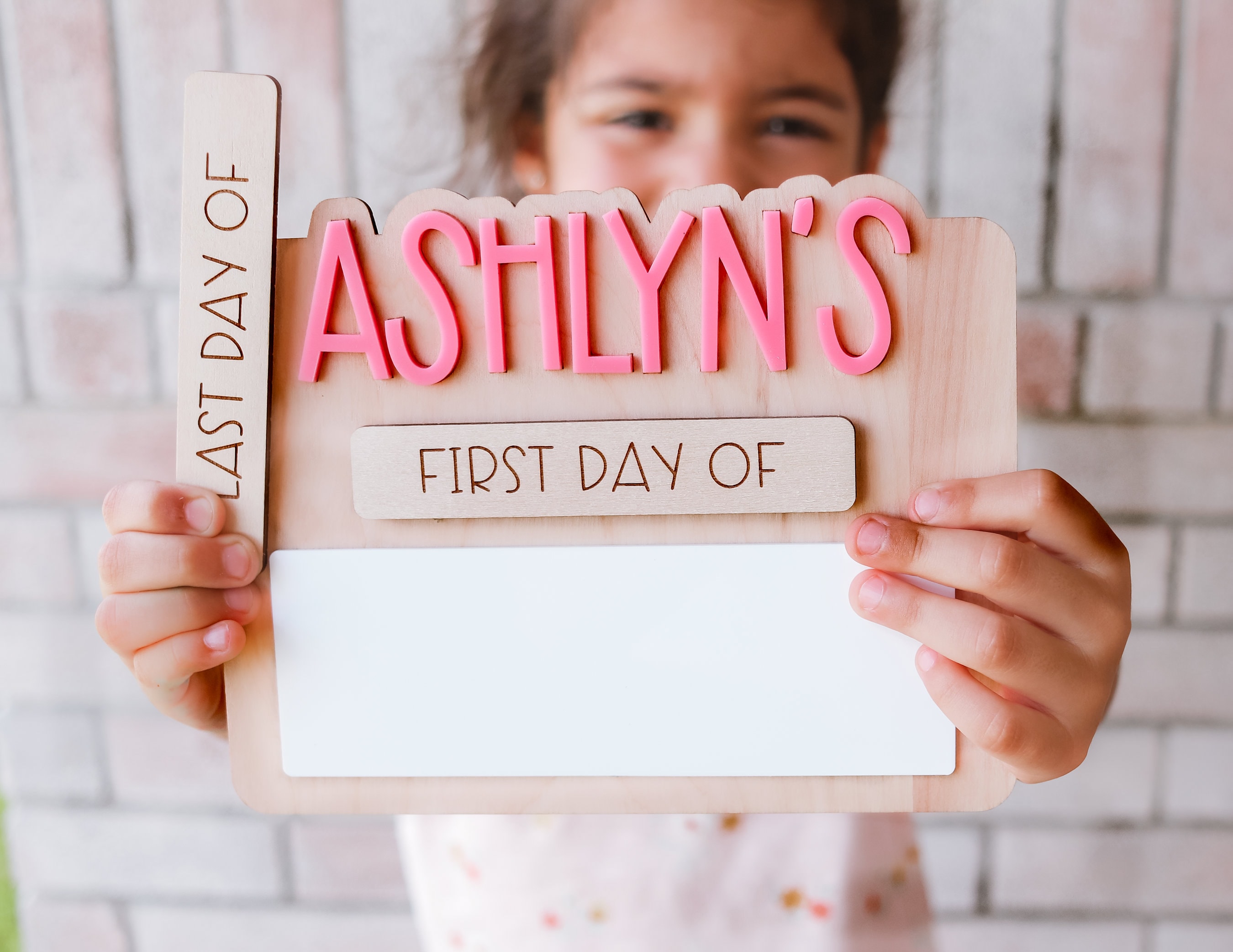 Personalized First and Last Day of School Sign, Back To School, Reusable Erasable School Sign, Preschool Kindergarten First Day Prop 2023