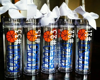 Basketball, basketball tumbler, Team Gift, Monogram Tumbler, Personalized Tumbler, Personalized Cup, personalized water bottle