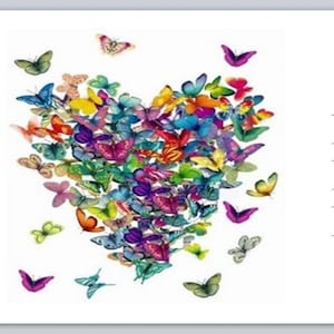 30 Personal Address Labels Heart of Butterflies (bx 831)